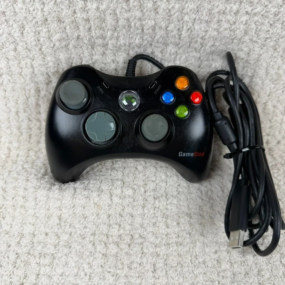 GameStop Xbox 360‎ Wired Controller Black Model BB-070 USB Gamepad